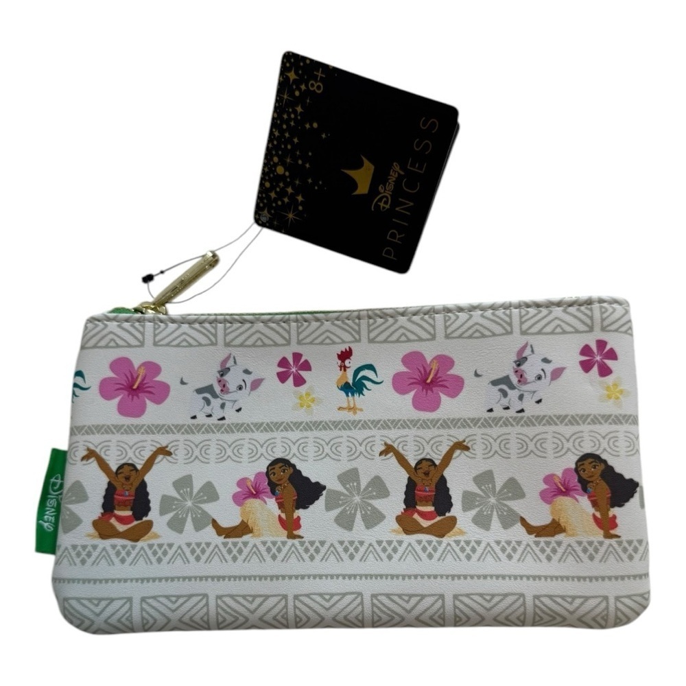 Disney Moana Loungefly Zip Coin Purse Wallet Pouch NWT Floral Princess Pouch